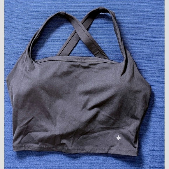 HALARA Other - Halara Black Strappy Back Sports Bra Size M Cropped Yoga Tank Top Gym Activewear